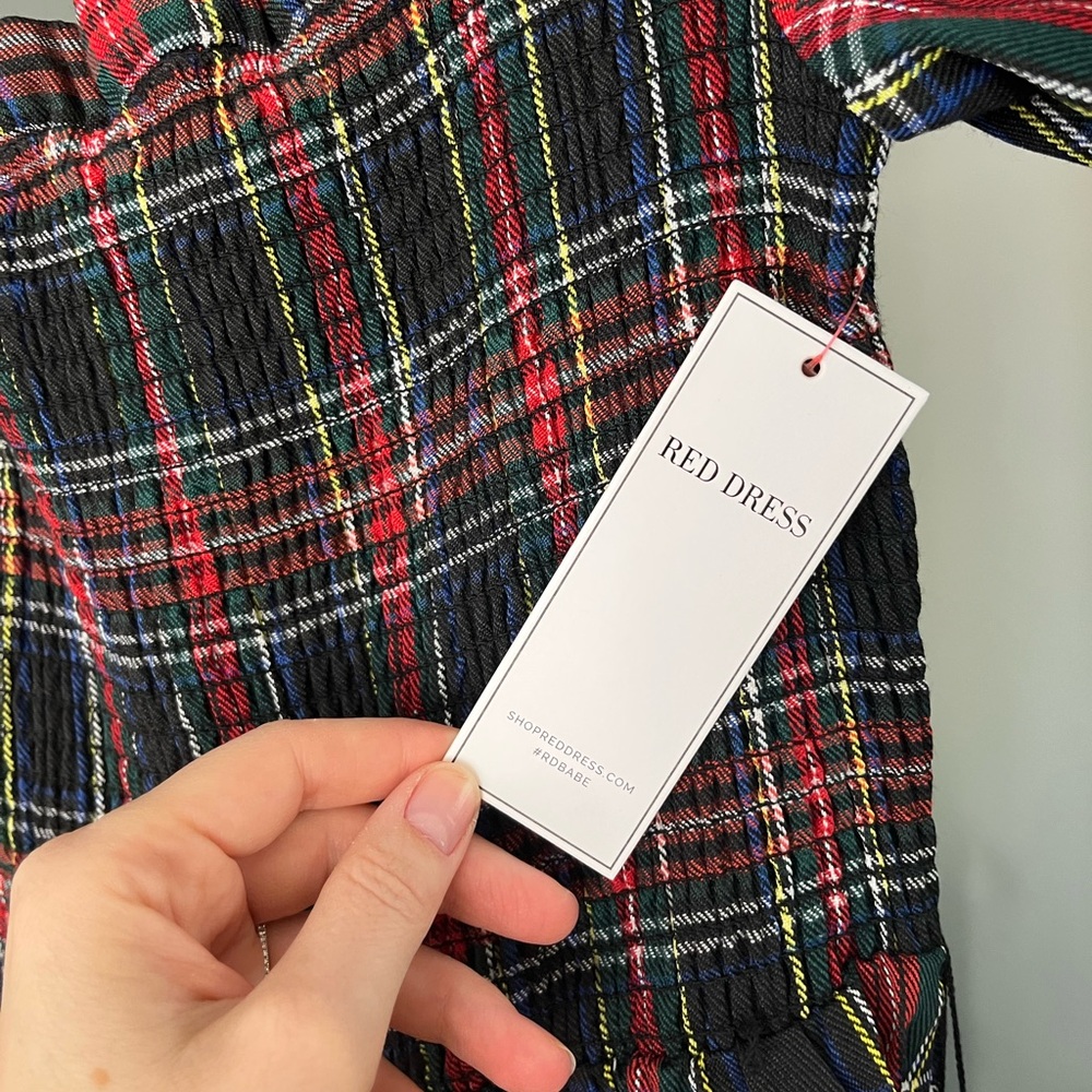 Red Dress Aura holiday plaid dress NWT - Picture 2 of 5